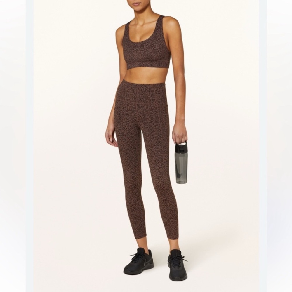 Sweaty Betty Super Soft 7/8 Leggings in Brown Leopard